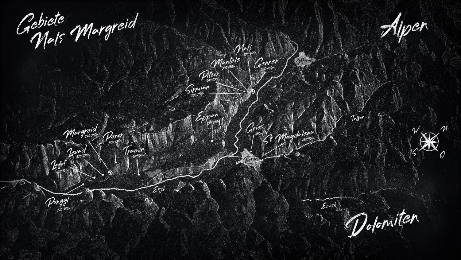 La piantina dell'area